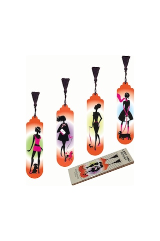 Gift Hediyelik Metal Püsküllü Kitap Ayracı Seti Lady And Doggy