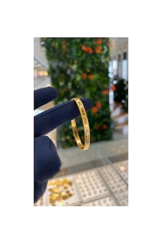 7 Gr Gram Aynalı Sazan Şarnel Yatırımlık İşçiliksiz Bilezik 22 Ayar Altın