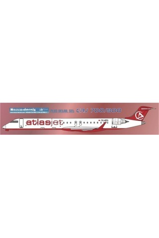Nazca Decals Crj9003 1/144 Ölçek, Atlasjet Crj-900