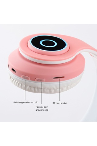 Teltree Kedi Kulaklı Kablosuz Kulaklık - Bt5.0, Mikrofonlu, Tf Kart Mp3 Çalar, Aux Girişli, Katlanabilir, Renk Seçenekleri