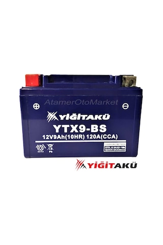 12 V 9 Ah-amper Motosiklet Aküsü Ytx9-bs-Yiğit Akü