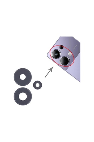Xiaomi Uyumlu Poco M6 Pro 4g Kamera Lensi Cam 2312fpca6g