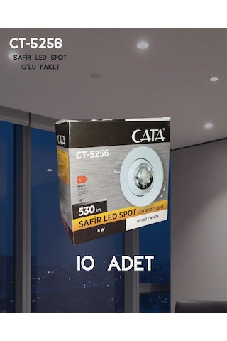 Cata Ct-5256 Safir Led Spot Beyaz Işık - 10 Lu Paket