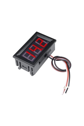Sanec 0.56 İnch Dc 0-30v Panel Tip Dijital Kırmızı Voltmetre 3 Kablo