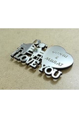 Magnet Bank Modeli I Love You Kişiye Özel