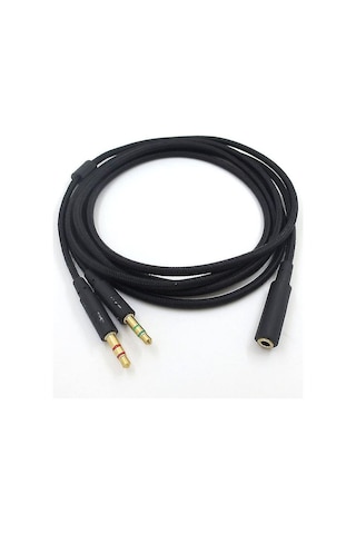 Hyperx Cloud Iı/alpha-/cloud Flight/c İçin 3,5 Mm Evrensel 2'si 1 Arada Oyun Kulaklığı Ses Uzatma Kablosu