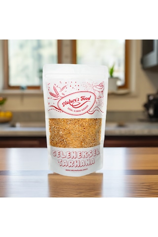 Geleneksel Tarhana 400gr Buğday Unu, Domates, Kırmızı Biber, Soğan, Yoğurt, Nohut, Çok Az Tuz.