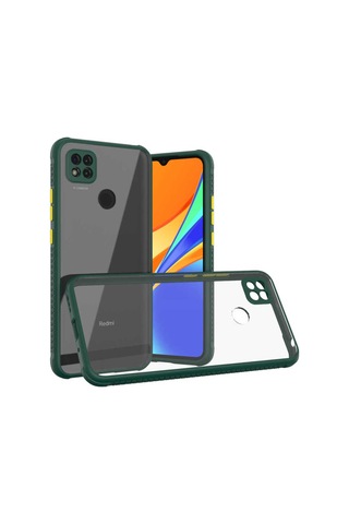 Xiaomi Redmi 9c Kılıf Zore Kaff Kapak Koyu Yeşil
