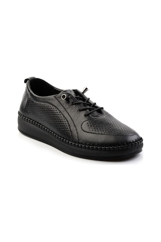 Bambi Siyah Leather Kadın Casual Ayakkabı K01523021203 Siyah