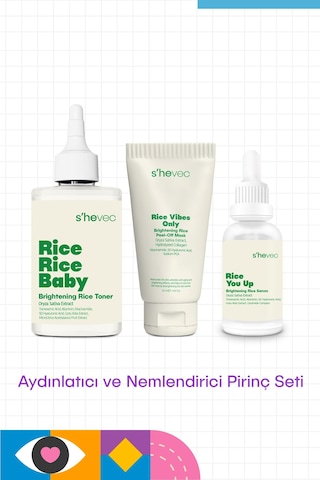 Aydınlatıcı Ve Nemlendirici Pirinç Seti