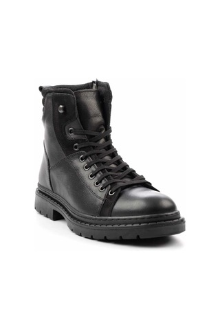 Siyah Hakiki Deri Erkek Bot & Bootie E02759253003 Siyah