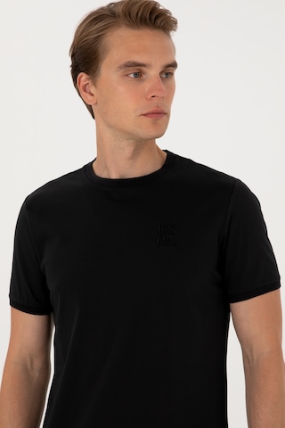 U.S. Polo Assn. Erkek Regular Fit Siyah Bisiklet Yaka Tişört 50300815-VR046