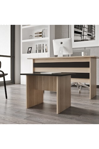 Robinhome Verona B Ofis Sehpası Meşe Siyah