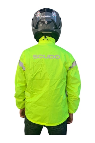 Scudo Peru Sarı Üst Motosiklet Yağmurluğu 5xl
