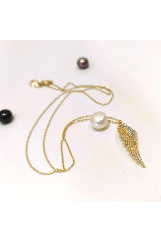 Altın Ürünler Melek Kanadı Kolye 14 Ayar