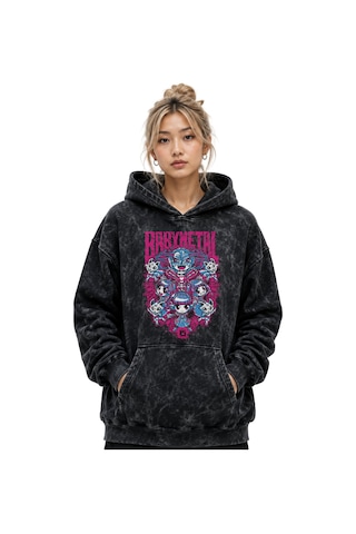 Sevbano Babymetal Rock Metal Müzik Grubu Baskılı Unisex Oversize Premium Siyah
