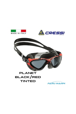 Parumarin Cressi Planet Black/Red Tinted Yüzücü Gözlüğü