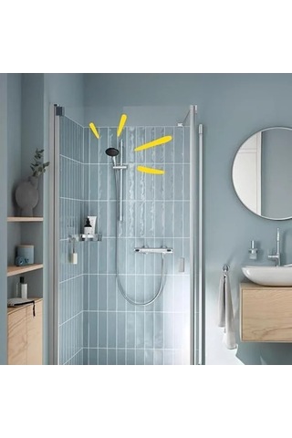 Grohe Vitalio Start 110 El Duşu, 3 Akışlı Masaj, Yağmur & Jet , Smartswitch, 110mm Yuvarlak Duş Başlığı, Silikon Halka, Kireç Önleyici Sistem, Krom, 26031001 6998