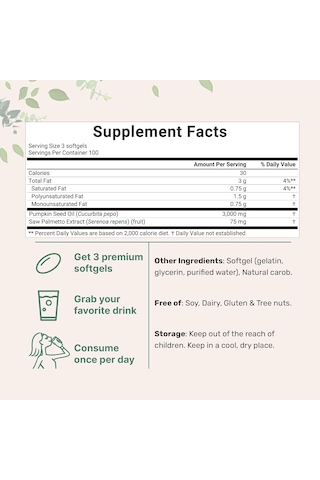 Micro Ingredients Pumpkin Seed Oil Cold Pressed 300 Yumuşak Kapsül Usa Menşeii Orijinal Dmmedicineden
