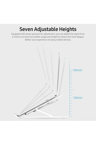 Fastbuy 7 Seviye Yükseklik Ayarlanabilir Laptop Ve Tablet İçin Katlanabilir Isı Dağıtıcı Abs Stand - 16 İnç Altı Cihazlar İçi