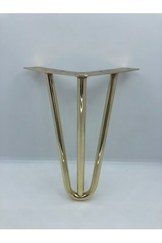 Karakoçaksesuar Metal, 3 Mil 18x12x12 Gold Berjer, Koltuk, Mobilya Ayağı (4 Adet