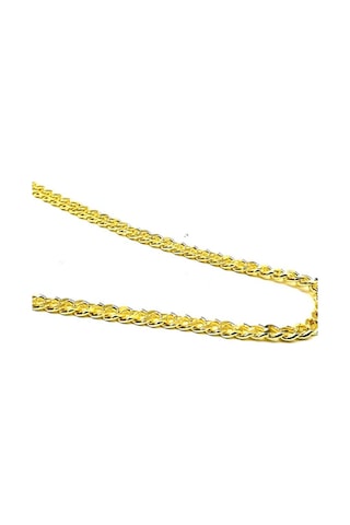 Omar Silver Unisex Gurmet 2,20 Mm Gold Altın Kaplama Gümüş Kolye