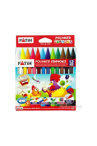 Fatih Mum Pastel Boya Polymer Crayons 12 Renk  50130-F