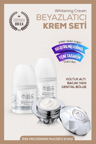 Ecc Health Koltuk Altı, Bacak Yanı, Genital Bölge İçin 3'lü Beyazlatıcı Bakım Seti