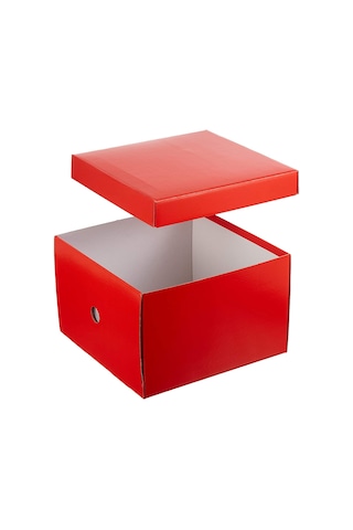 Mas Rainbow Karton Kutu Çok Amaçlı 27x27x17 CM 8224 Kırmızı