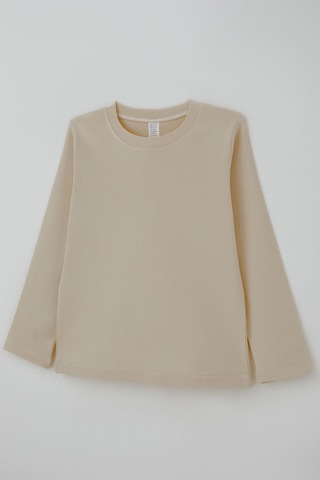 Breeze Erkek Çocuk Uzun Kollu Tişört Basic 4-8 Yaş , Bej