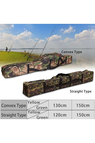 Lixada Balıkçılık Çantası Çift Katmanlı Büyük Kapasiteli Olta Takımı Çantası 120/150 Cm