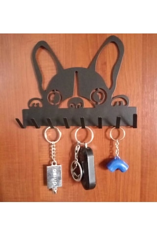 Lazer Anahtar Askısı Köpekcik Mat Siyah Mat Siyah