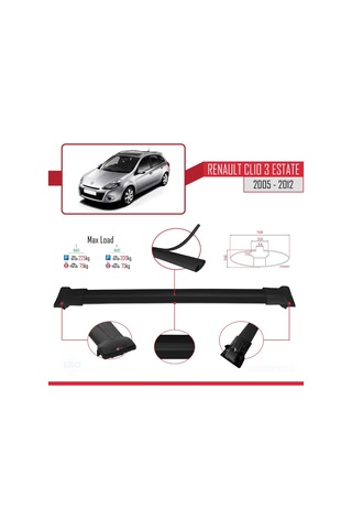 Renault Clio 3 Estate 2005-2012 Arası İle Uyumlu Fly Model Ara At