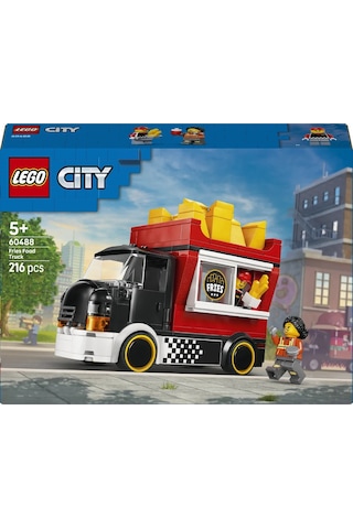 LEGO® City Patates Kızartması Kamyonu 60488 - 5 Yaş ve Üzeri Çocuklar İçin Aksesuar İçeren Yaratıcı Oyuncak Yapım Seti (216 Parça)