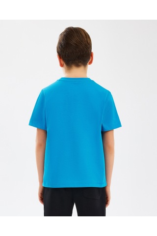 Skechers B Essentials T-shirt Büyük Erkek Çocuk Mavi Tshirt Sk232080-315 Mavi