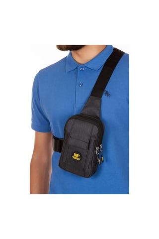 Newish Polo Body Bag Çapraz Göğüs Ve Sırt Çantası Tel Böl-siyh Sr Siyah - Sarı