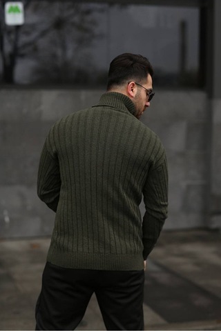 Erkek Kazak Klasik Balıkçı Yaka Boğazlı Slim Fit Örgü Erkek Triko Kazak