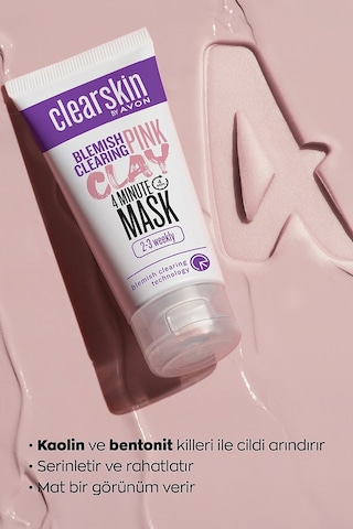 Avon Clearskin Blemish Clearing Leke Karsıtı Pembe Kil Yüz Maskesi 2 x 75 ML