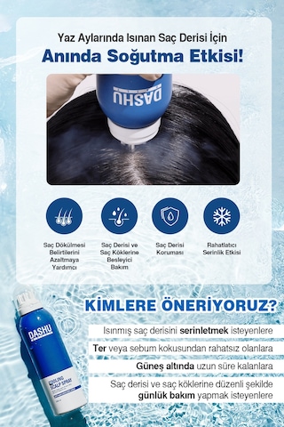 Serinlik Hissi Veren Ve Dökülme Karşıtı Bakım Sunan, Fırça Başlıklı Saç Spreyi Dashu Cooling Sprey