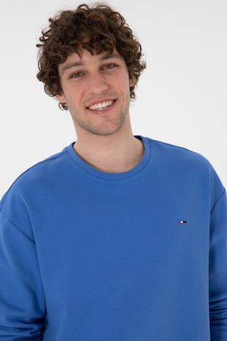 U.S. Polo Assn. Erkek Comfort Fit Bisiklet Yaka İndigo İnce Sweatshirt 50309858-VR028