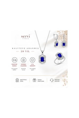 Servi 925 Ayar Gümüş Radiant Baget Set-33