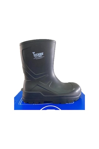 Techno Boots S4 Çelik Burun Koyu Yeşil 27 Cm. Tpu Poliüretan Kısa Çizme %100 Su Geçirmez