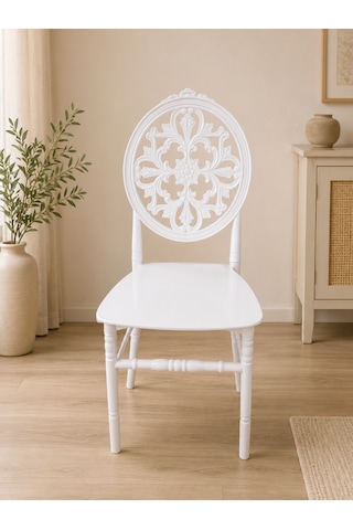 Royal Vintage 6'lı Beyaz Plastik Sandalye