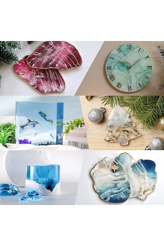 Glaresın Clear Epoxy Resın Ultra Şeffaf Hızlı 3 Kg Hobby Sanat Art Tepsi İnce Döküm Epoksi Reçine Kıt