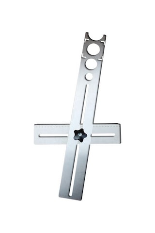 Wealthglow Çok Işlevli Evrensel Fayans Deliği Bulucu 40cm Evrensel Cetvel Kalınlık 1mm Delme Aracı Siyah Yok Dwx34n