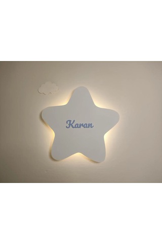 Yıldız Gece Lambası Çocuk Odası Bebek Odası Dekoratif Aydınlatma İsme Özel