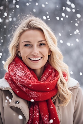 Kadın Polar Atkı Yumuşak Puffy Sıcak Tutan Kadın Kırmızı Atkı Kırmızı