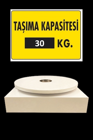 360 Derece Dönebilen Mdflam Elektrikli Döner Platform Beyaz