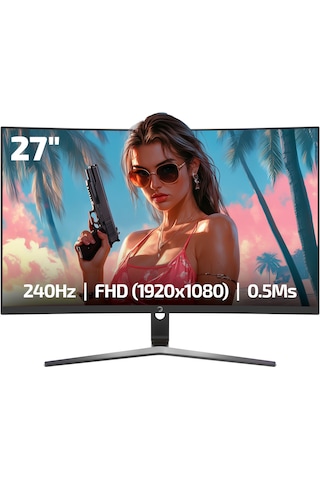 Gamepower Vivid V60 27" Curved 240hz 0.5ms Va Gaming Monitör