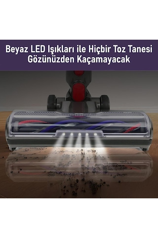 Valkyrie Elektrikli Döner Işıklı Zemin Fırçası Başlığı V8/v10/v11/v15 Uyumlu Yüksek Performanslı